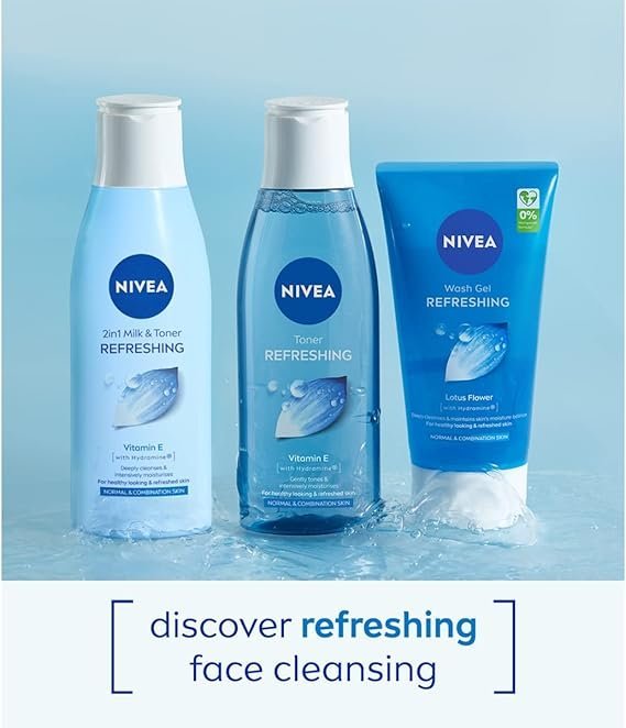 NIVEA Refreshing Wash Gel (150ml), Face Wash Gel with Lotus Flower and Hydramine - Image 4