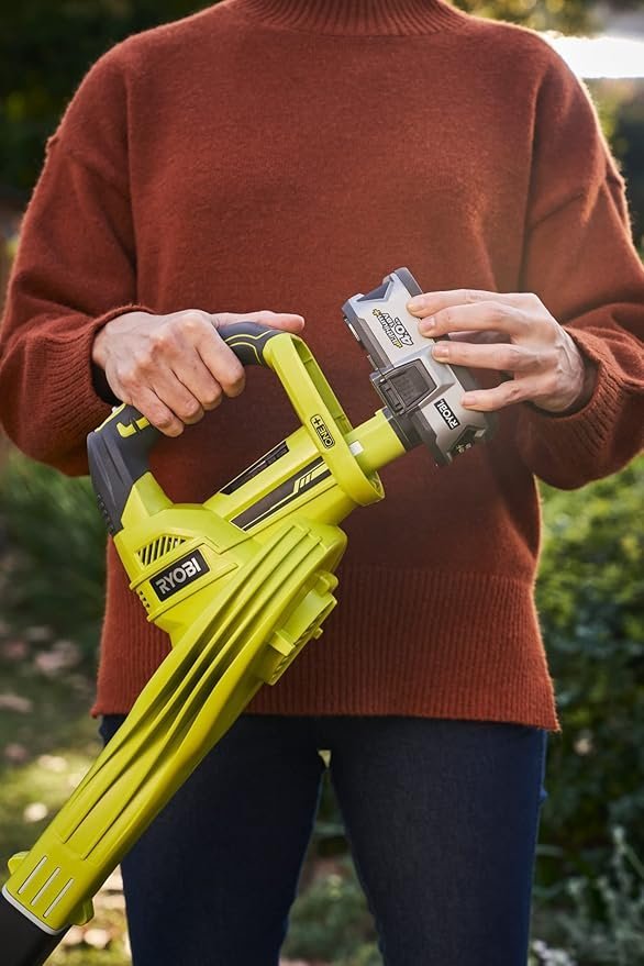 Ryobi OBL1820S ONE+ Cordless Blower, Air Speed (Zero Tool), 245 km/h, 18 V, Hyper Green and Grey - Image 3