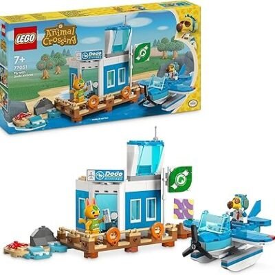 LEGO Animal Crossing Fly with Dodo Airlines Airport Playset, Plane Toy for 7 Plus Year Old Girls & Boys