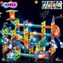 BINZKBB Light Magnetic Tiles Building Blocks for kids,3D Clear STEM Magnets Construction Toys,110PC