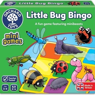Orchard Toys Little Bug Bingo - Compact Mini Games for Boys, Girls, and Toddlers