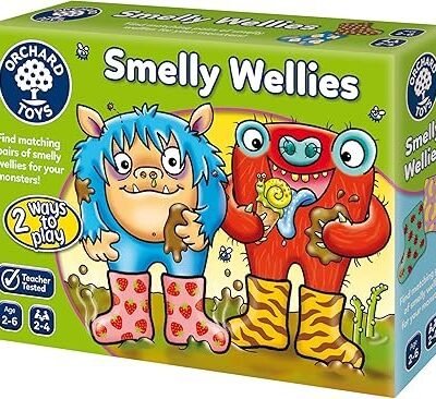 Orchard Toys Smelly Wellies Matching Game - Kids Educational Matching Pairs & Memory Card Game for 2 Year Old and Up