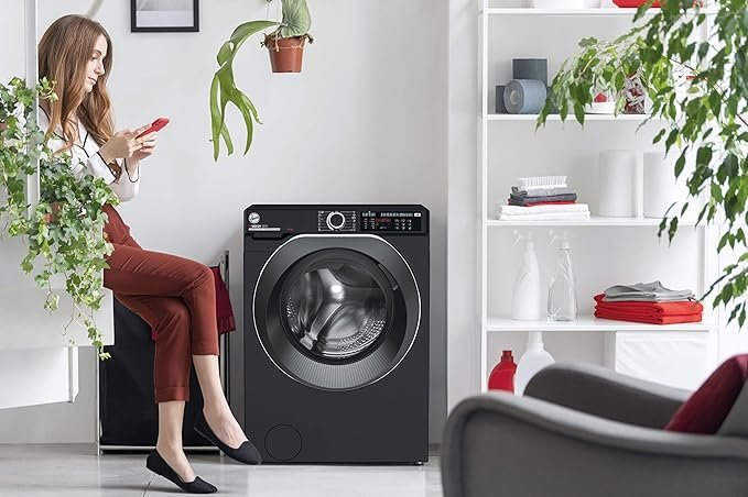Hoover H-Wash 500 HW414AMBCB Freestanding Washing Machine, Large Capacity, A Rated, 14 kg, 1400 rpm, Black - Image 2