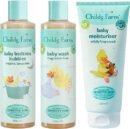 Childs Farm | Baby Regime Bundle | Baby Moisturiser 200ml, Baby Wash and Baby Bubbles 250ml