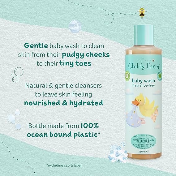 Childs Farm | Baby Body Wash 500ml | Unfragranced | Gently Cleanses | - Image 3