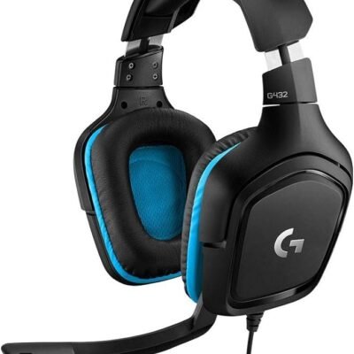 Logitech G432 Wired Gaming Headset, 7.1 Surround Sound, DTS Headphone:X 2.0, 50 mm Audio Drivers, USB and 3.5 mm Audio Jack, Flip-to-Mute Mic, Lightweight, PC/Mac/Xbox One/PS4/Nintendo Switch - Black