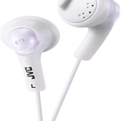 JVC Gumy In-Ear Wired Headphones Earphones Compatible with iPod, iPhone, Samsung - White