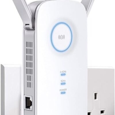 TP-Link Mesh WiFi Range Extender, Ultraxtend WiFi Booster, AC1900 Mbps WiFi Internet Repeater with Gigabit Port, Intelligent Signal Light, Power Schedule, Tether APP, Easy Setup, UK Plug (RE550) White