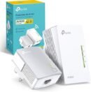 TP-Link AV600 Fast Port Powerline Adapter Wi-Fi Kit, Wi-Fi Booster/Hotspot/ Extender, Wi-Fi Speed up to 300Mbps, 2+1 Ports 10/100 Mbps | N300 Mbps+AV600 Mbps plug and play, (TL-WPA4220 KIT) White