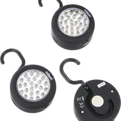 Rolson 90005 3 pc 24 LED Lamp with Hook and Magnet