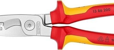 KNIPEX Pliers for Electrical Installation, VDE, for Cutting Cable, Multi Tool, 13 86 200