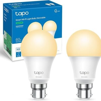 Tapo Smart Bulb, Energy Saving WiFi Smart Light Bulb, B22, 8.3W, Works with Amazon Alexa and Google Home