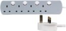 PRO ELEC PELB1767 4 Gang Individually Switched Extension Lead Grey, 5m