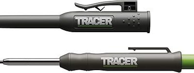 TRACER Deep Hole Construction Pencil with TRACER Site Holster (120mm, Extendable 2B Construction Pencil with Inbuilt Sharpener)