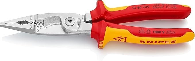 KNIPEX Pliers for Electrical Installation, VDE, for Cutting Cable, Multi Tool, 13 86 200 - Image 2