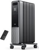 Dreo Oil Filled Radiator 2000W,Electric Portable Space Oil Heater 9 Fins with Remote Control,24h Timer,3 Heat Settings,4 Modes,Digital Thermostat,Overheat & Tip-Over Protection,Quiet,Home,Grey